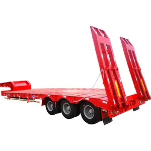 Nouveau camion remorque lowbed 3 essieux 12.5 mètres 40ft semi-remorque à vendre