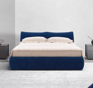 <span class=keywords><strong>Lit</strong></span> double minimaliste en bois rembourré et confortable - Product Image 3