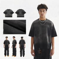 T-shirts personnalisés décontractés en tricot 100% coton 280 grammes respirants avec imprimé graphique, col rond, longueur normale, coupe ample, surdimensionnés, courts pour hommes