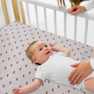 2 Pack Soft Muslin Gauze Crib <strong>Sheet</strong> High Elastic Cotton Baby Bedding for Newborn <strong>Cot</strong> Bed Custom Size Kids' Bedding - Product Image 3