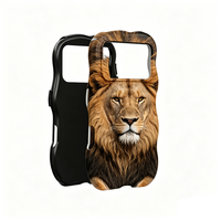 Coque de téléphone portable 2-en-1 double couche à motif vague, vierge pour sublimation, protection pour machine d'impression - Modèle 2026