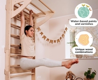 Cadre d'escalade en bois pliable d'intérieur en bois formateur enfants exercice murs d'escalade Montessori en bois