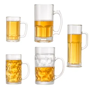 Tazza per boccale di birra in vetro smerigliato stampata personalizzata aggiungi il testo della fotografia dell'immagine o un boccale di vetro di Design per la birra