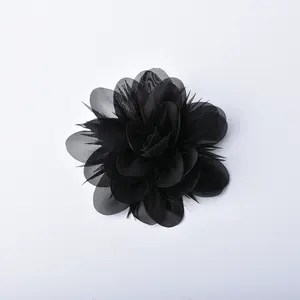 Hot Selling 12cm DIY Chiffon Handmade Flower Accessories Jewelry Findings Components For Europe And The United States