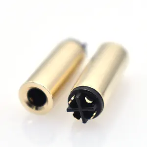3.5mm Audio Female Quad Pole konektor Audio dapat solder empat kabel cocok untuk kabel audio, adaptor