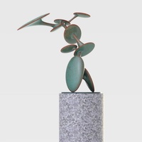 Moderne Abstrakte Fließende Statue in Verschiedenen Stilen Türkisfarbene Abstrakte Kunst für Wohnzimmer/Hotel-Akzent