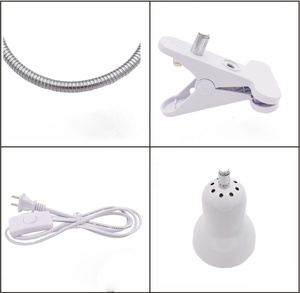 Hiện đại đầy màu sắc <span class=keywords><strong>LED</strong></span> bảng đèn ổ cắm E27 có thể điều chỉnh cổ ngỗng đèn bàn với kẹp cơ sở cho phòng ngủ uốn cong Clip đọc ánh sáng - Product Image 3