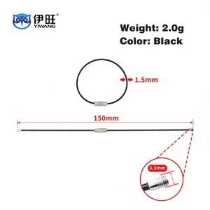 EWANG 150mm Color Stainless Steel <b>Luggage</b> <b>Tag</b> Wire Rope Keychain - Product Image 3