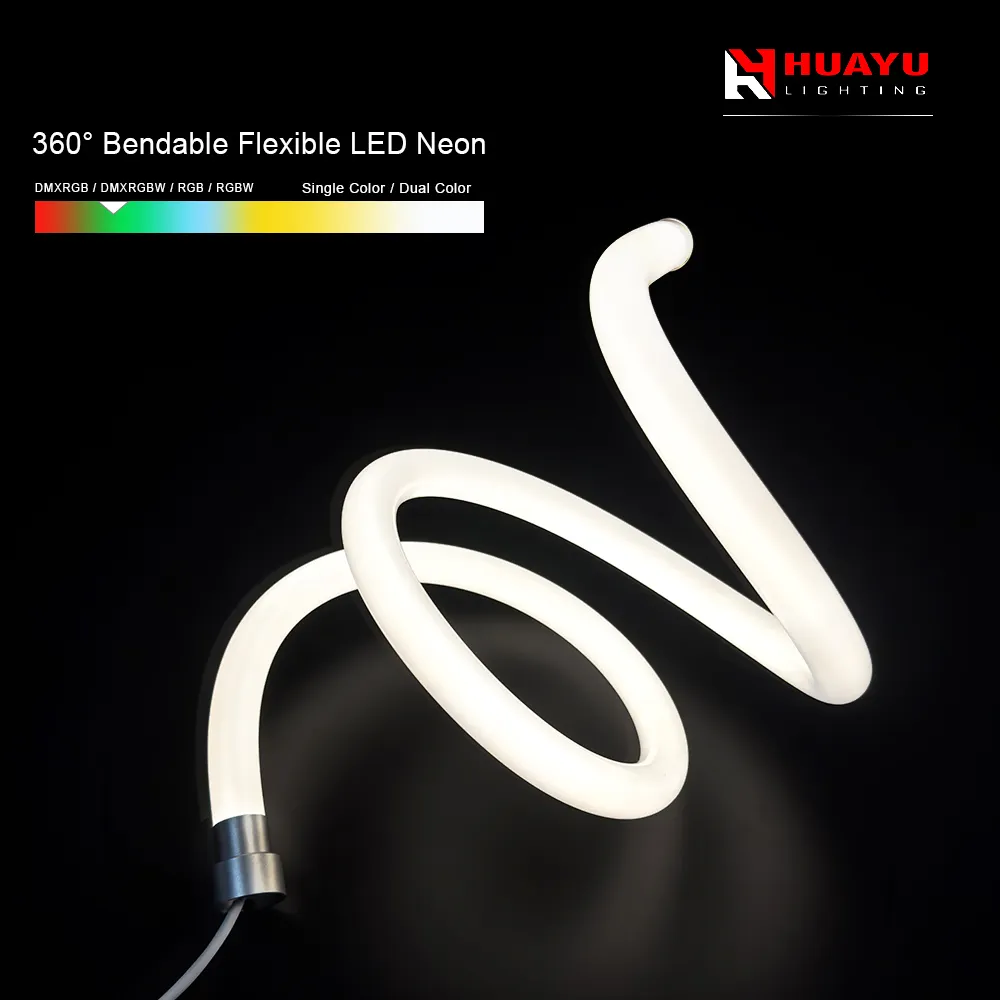 سيليكون 360 درجة انبعاث RGB قطاع القطر 25 مللي متر عالية مشرق SMD2835 للماء IP67 DC24V/12V فليكس led إضاءة نيون