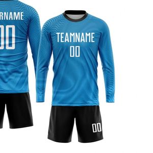 Long Sleeve Soccer Football Jersey Set Breathable Lightweight Performance Match Training Uniform Shirt and Shorts for Men Youth - Product Image 2
