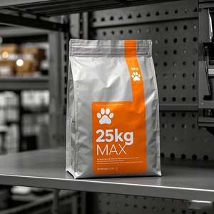 Sac de nourriture pour animaux de compagnie personnalisé à fenêtre givrée en PE-BD à joint à huit côtés étanche à l'humidité avec trou européen pour le stockage en vrac - Product Image 5