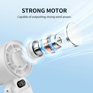 Новое поступление, портативный складной мини-вентилятор с цифровым дисплеем - Product Image 3