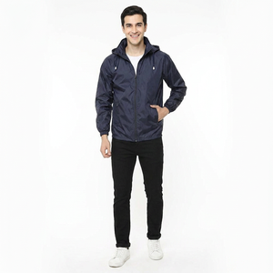 New Stylish <b>Men's</b> <b>Warm</b> Windbreaker <b>Jacket</b> with Zipper Thin Winter Windproof Windbreaker - Product Image 1