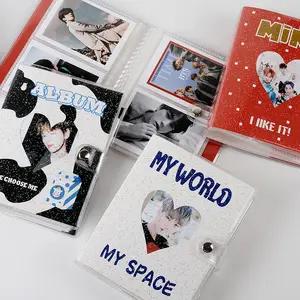 Kpop Photocard Album Houder Hollow Liefde Photocard Houder Instax Mini Film Album Verzamelen Boek