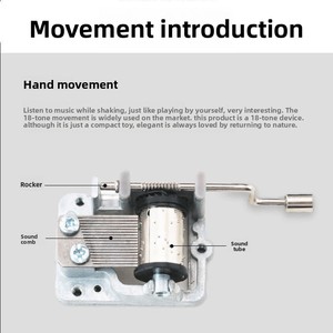 Mini boîte à <span class=keywords><strong>musique</strong></span> à manivelle Cadeau d'anniversaire créatif avec jouets nostalgiques pour garçons filles Boîtes à <span class=keywords><strong>musique</strong></span> en acier et en alliage de zinc - Product Image 4