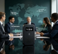 Enregistreur vocal numérique portable avec IA, carte d'enregistrement IA, transcription de la parole en texte, résumé IA, NFC