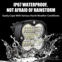 Universal 12V 24V 3 pulgadas 48W LED luz de trabajo vainas blanco amarillo doble Color camión todoterreno 4X4 ATV UTV niebla conducción sistema de iluminación