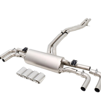 Système d'échappement à soupapes en acier inoxydable 304, son actif, finition bleu brûlé, épaisseur 1,5 mm, compatible avec Audi RS Q8