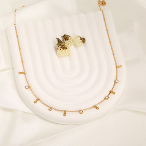 Collier multi-éléments en acier titane inaltérable pour <span class=keywords><strong>femme</strong></span>, bijoux de mode de luxe en acier inoxydable pour l'été - Product Image 5
