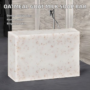 Oatmeal Essential Oil Cold Process Handmade Liquid Soap Facial Cleansing Bathing Goat Milk Bar Soap herbal <b>scrub</b> soap - Product Image 2