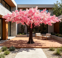 Arbre décoratif de fleurs de cerisier artificielles roses, arbre fleuri personnalisé pour la remise des diplômes, Noël, Nouvel An, Halloween