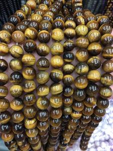 Toptan kaplan gözü taş boncuk doğal kahverengi kaplan taş boncuk takı yapımı için - Product Image 4