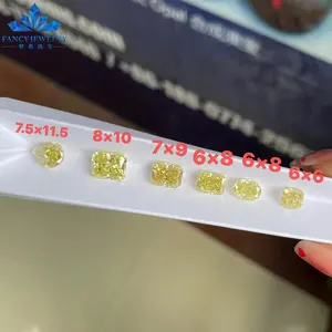 Fancy Gems Factory Price Wholesale Supply Natural Fancy Vivid Yellow Color Oval Pear Cushion Radiant Cut Moissanite Diamond