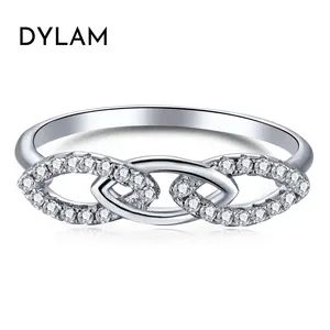 Dylam 925 модные минималистские серебряные кольца пара ювелирных изделий Стерлинговое кольцо для женщин с покрытием для антикварной 92,5 открытые с крестом