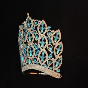 גדול רחב מעוקל Rynestone כתר אליפות כחול אליפות המלכה כתר - Product Image 2