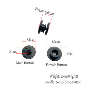 Entrega rápida de fábrica Botón de clip de plástico de dos partes Botón de presión rápido para decoraciones de cuentas <span class=keywords><strong>y</strong></span> accesorios de ropa - Product Image 6