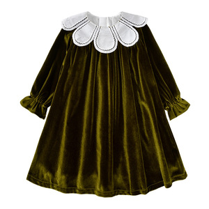 All'ingrosso 2024 natale vestito di velluto <span class=keywords><strong>rosso</strong></span> bambine per i bambini - Product Image 4