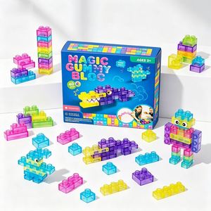 Juego de Bloques de Goma Elástica, Kit de Juguetes de Construcción para Niños de 14 Años, Aprendizaje y Descubrimiento, Apoyo a la Motricidad Fina, Herramienta Sensorial de Lógica de Colores - Product Image 1