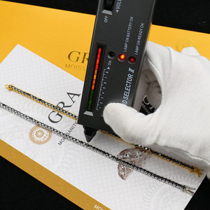 Black <b>Iced</b> <b>Out</b> Vintage Tennis <b>Chain</b> Necklace 925 Sterling Silver Luxury Unisex Jewelry Gift for Men Women Third Party Certified - Product Image 2