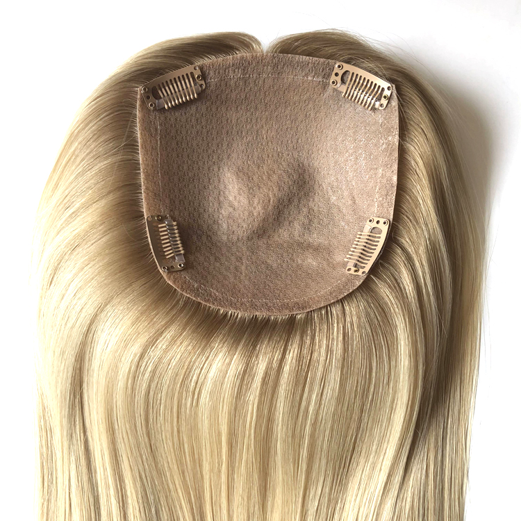 TP32/34 5.5x6 stock 14 16 inch color 8T25 blonde toppers virgin human hair new injection silk top kosher jewish topper for women
