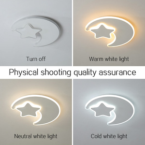 Plafonnier LED moderne en fer et acrylique à télécommande pour <span class=keywords><strong>chambre</strong></span> d'enfant - Product Image 2