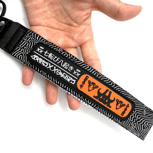 Cordon court en nylon tressé avec boucle, porte-clés personnalisé avec logo - Product Image 4