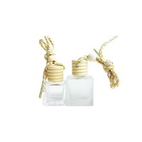Flacon de 10 ml pour désodorisant de voiture, flacon suspendu avec couvercle en bois, flacons vides pour parfum de voiture