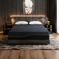 Matelas en mousse haute densité ignifuge pour chambre à coucher, matelas en mousse à mémoire de forme pliable infusé de gel