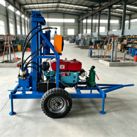 Machine de forage de puits d'eau automatique avancée de 200 m avec compresseur d'air pour roches dures