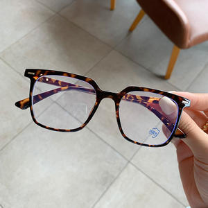 Nuevas gafas rectangulares anti-luz azul para mujer, lentes de PC con montura completa, lentes planas para rostros grandes, estilo coreano RA3-6153 - Product Image 5