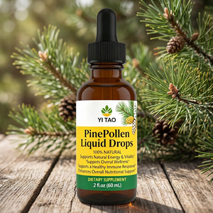 Liquide oral au pollen de pin 60 ml, complément alimentaire 100 % naturel, favorise l'énergie, la vitalité, le soutien immunitaire et le bien-être général - Product Image 1