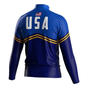 Sudadera con Cierre de Cremallera 1/4 Personalizada con Logotipo Profesional, de Tela, para Hombre, Color Sólido, para Golf, Lucha Libre, Calentamiento - Product Image 4