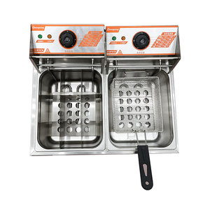 Friggitrice per ciambelle 6L + 6L friggitrice elettrica per tacchini a doppio serbatoio friggitrice elettrica