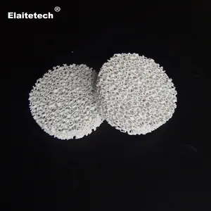 Al2O3-Placa de filtración de cerámica porosa, materiales de alúmina, filtro de espuma para filtración de fundición de lingote de aluminio