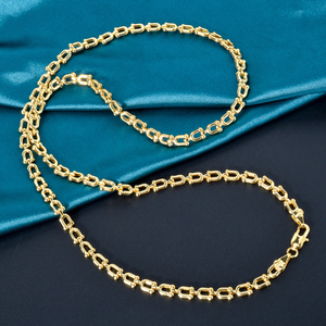 zeadear chunky polished glossy versatile unisex wholesale luxury 18k gold plated <b>chain</b> custom 18k gold necklace - Product Image 5