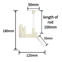 Botón de Descarga Universal para Inodoro de Cerámica de 38 mm, 48 mm, 58 mm con Orificios