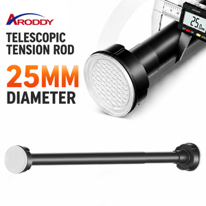 Tringle de Douche ARODDY <span class=keywords><strong>Brevet</strong></span>ée 25mm Sans Perçage à Verrouillage Intérieur, Tension Réglable 0.5-0.8m, en Acier Carbone Épais Anti-Rouille - Product Image 5