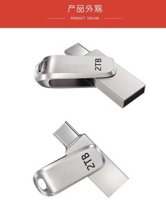 Otg Usb Flash Drive 128GB 64GB 32GB 16GB 8GB 4GB 2GB <span class=keywords><strong>1GB</strong></span> Usb3.0 a Tipo-c <span class=keywords><strong>Pendrive</strong></span> con <span class=keywords><strong>Precio</strong></span> Barato 2 en 1usb Sticks - Product Image 2