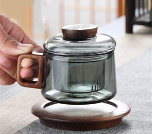 Coupe de cérémonie du thé japonaise élégante et simple de haut niveau couvercle de séparation de l'eau filtre de bureau tasse à eau Pier Pier tasse à café - Product Image 2