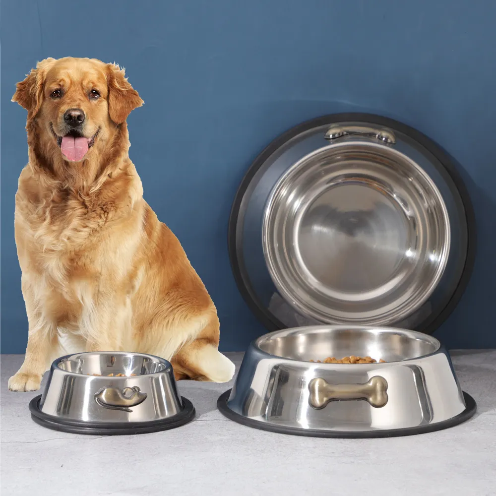 Haustiersc halen neues Design Haustier Feeder Metall Hunden apf Hund Edelstahl nordische Obstschale